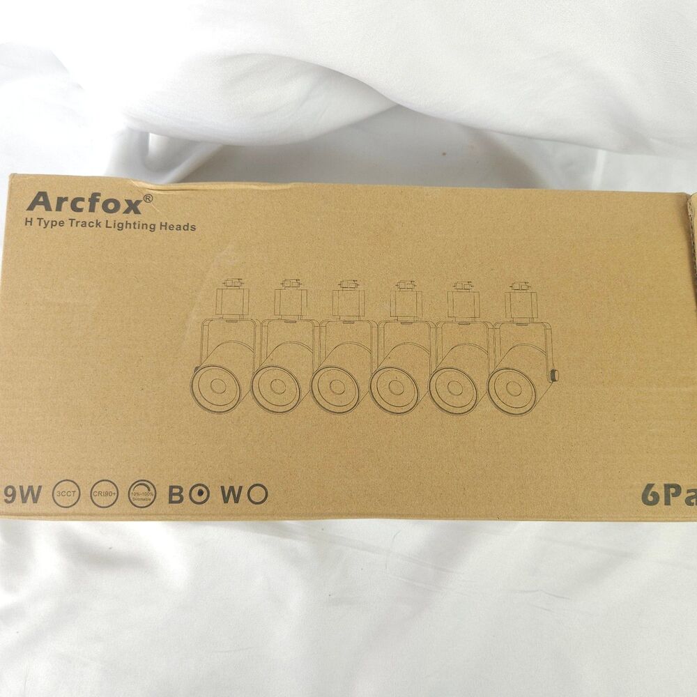 Arcfox 6-Pack H‎ Type Black 3-Color Track Lighting Heads